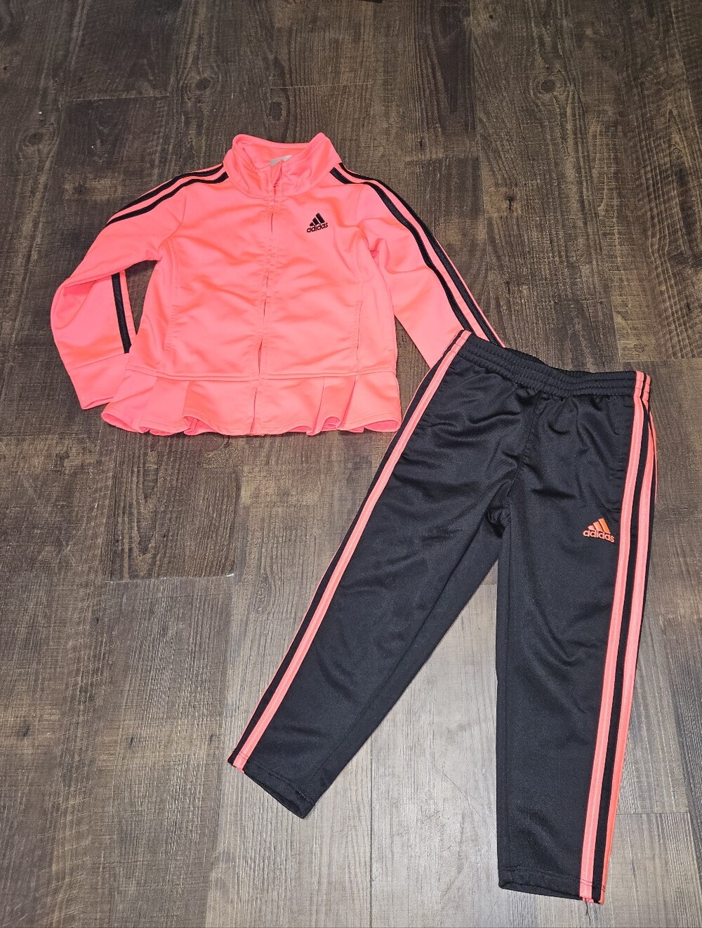 Adidas Neon Ruffle Jacket Pant Set